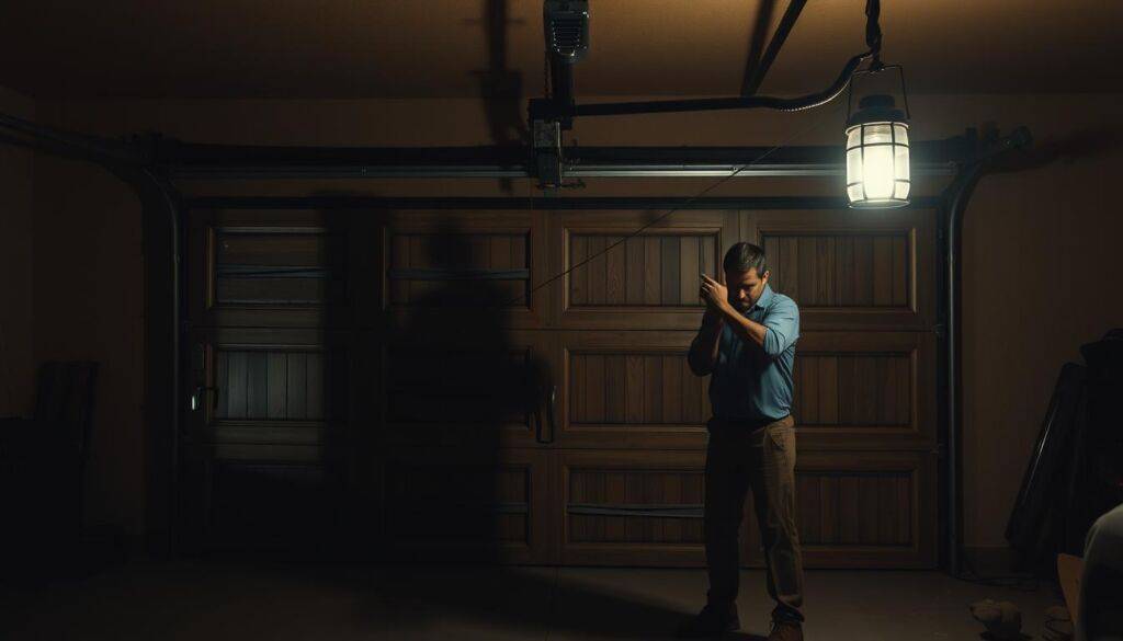 operating garage door during power outage