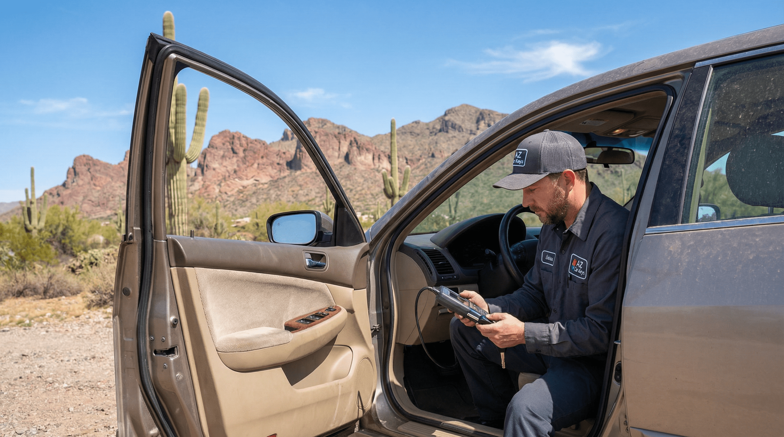 Car key replacement service in Queen Creek, AZ — AZ Car Keys technician